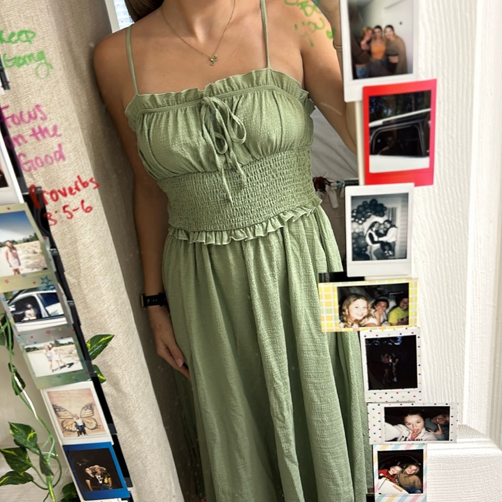 long green dress